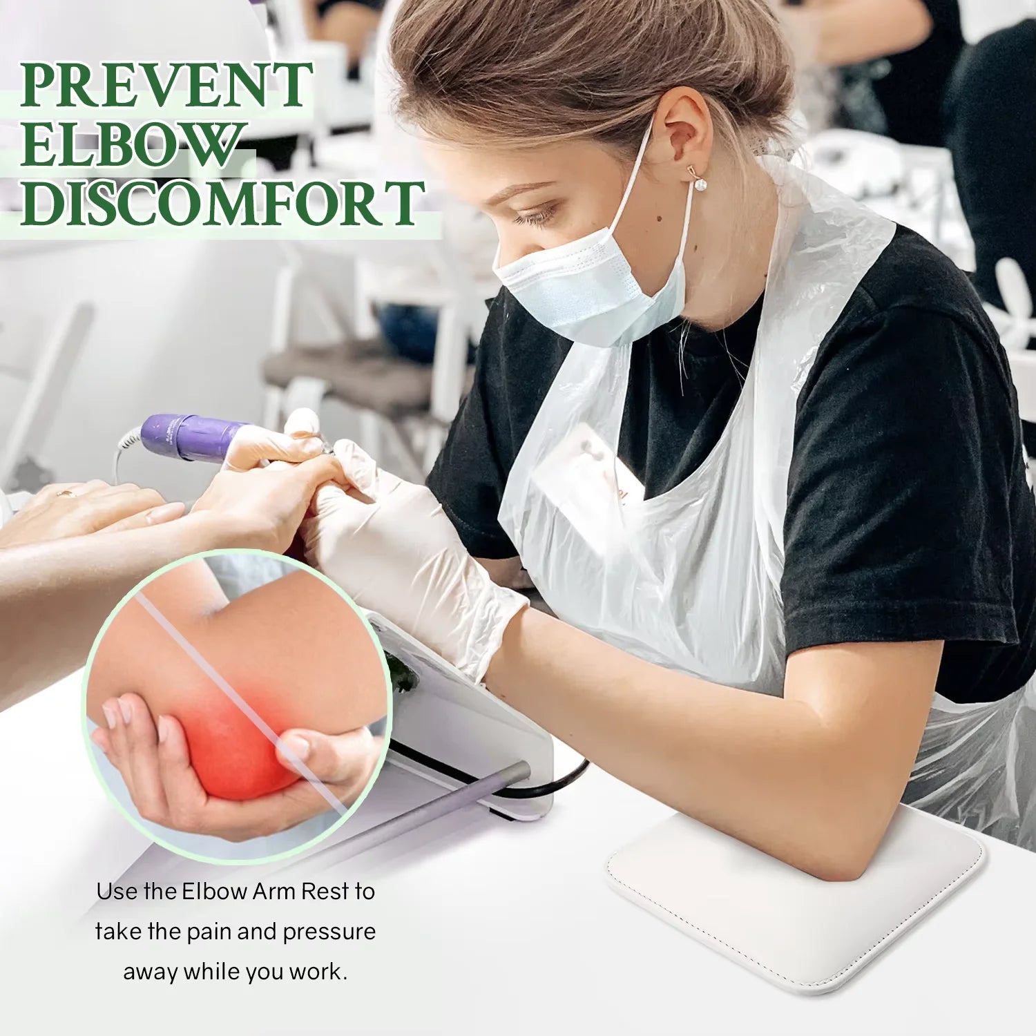 Professional Microfiber Leather Nail Arm Rest