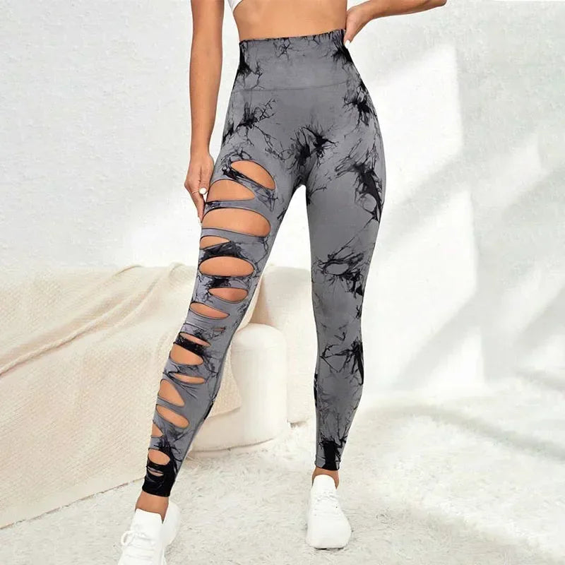 Seamless Hollow Out Leggings