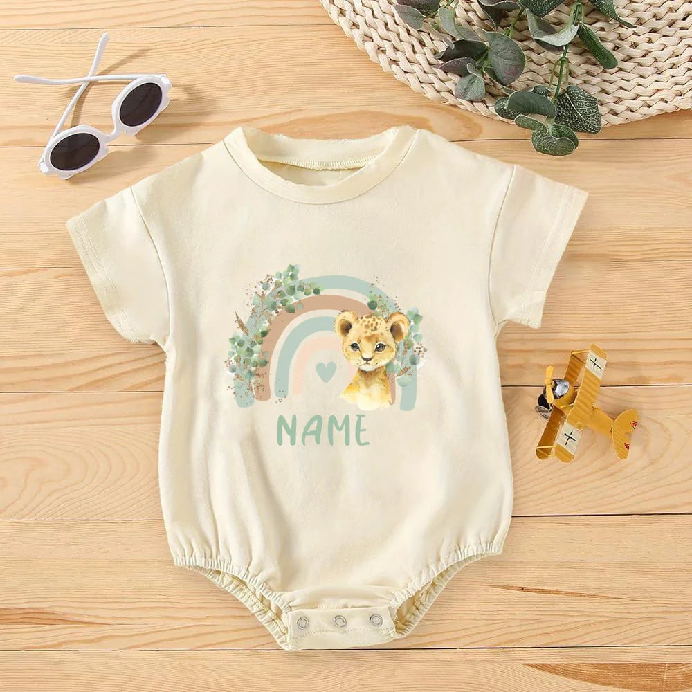 Personalized Baby Rainbow Romper