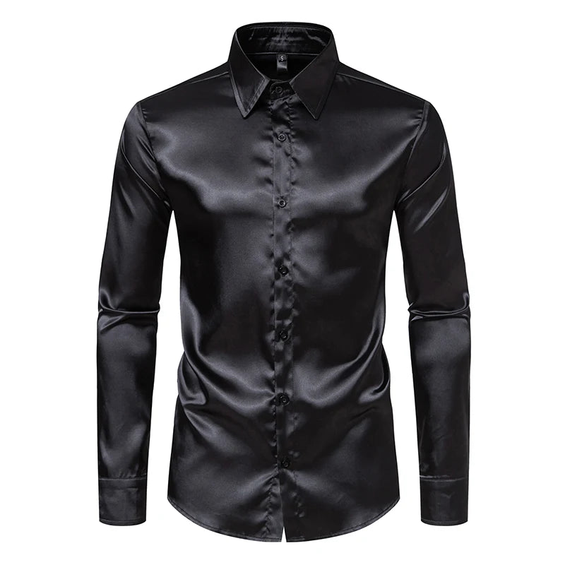 Satin Tuxedo Dress Shirt