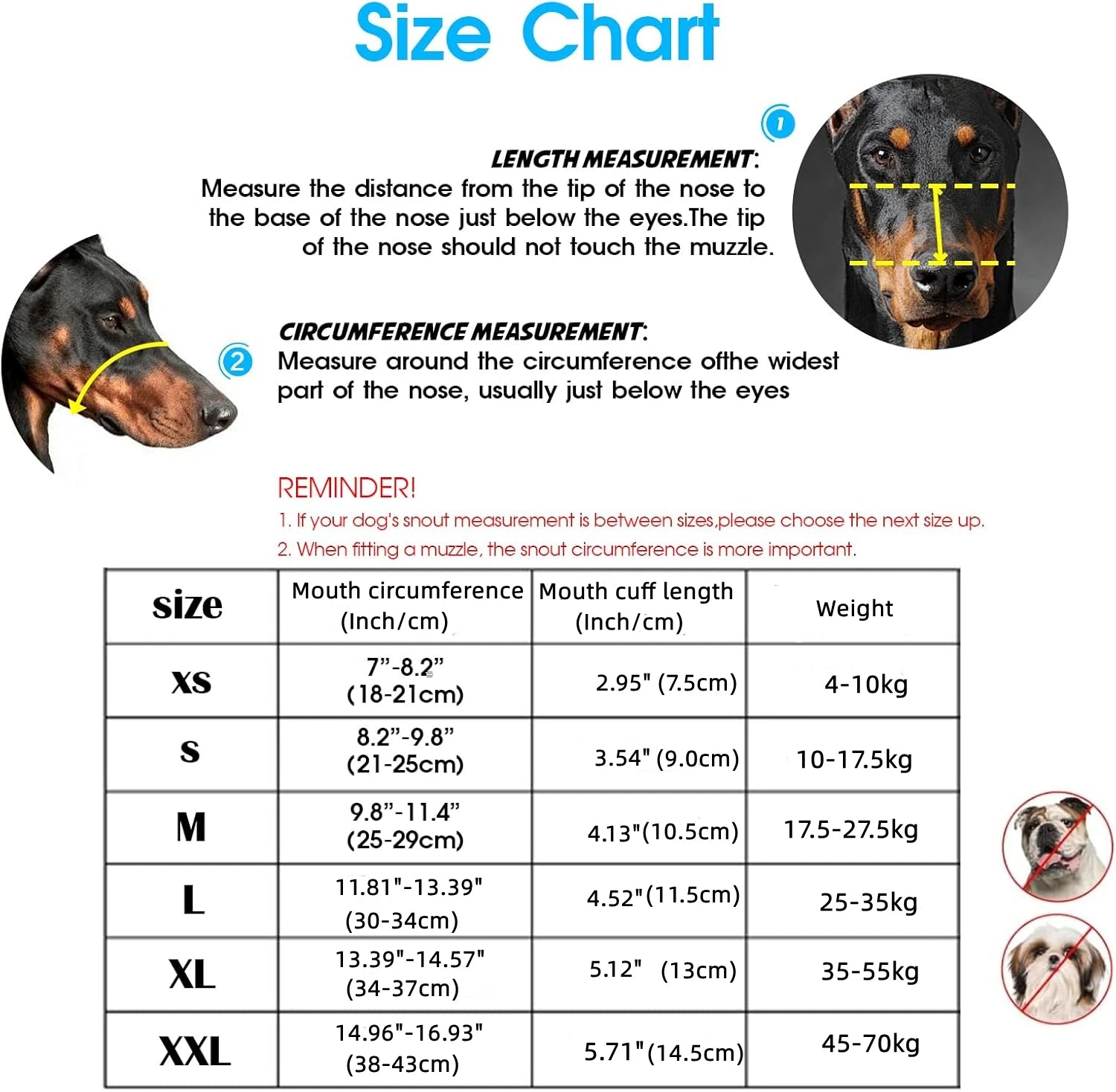 Reflective Breathable Dog Muzzle