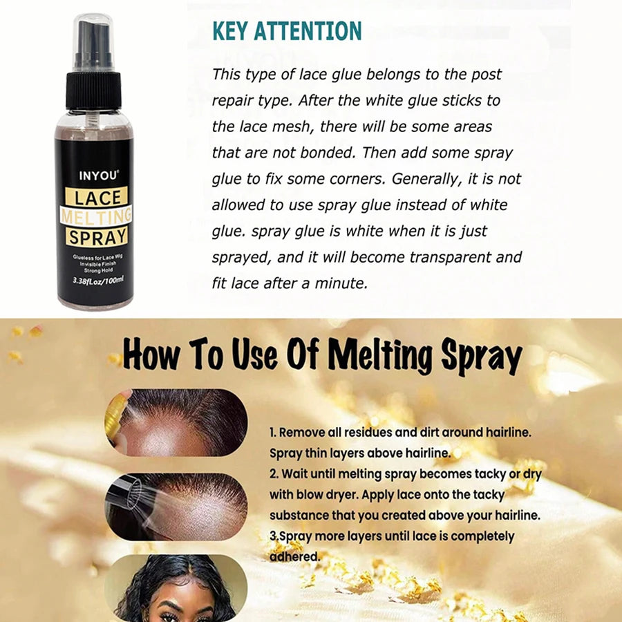 Strong Hold Lace Wig Melting Spray