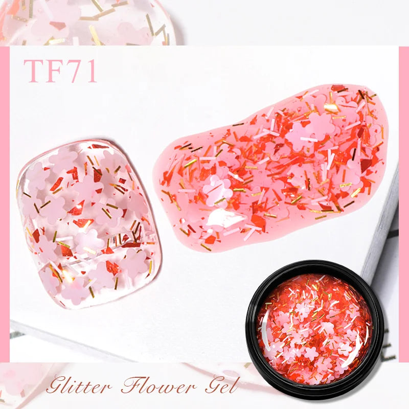 5ml Pink Dried Flower Gel Nail Polish