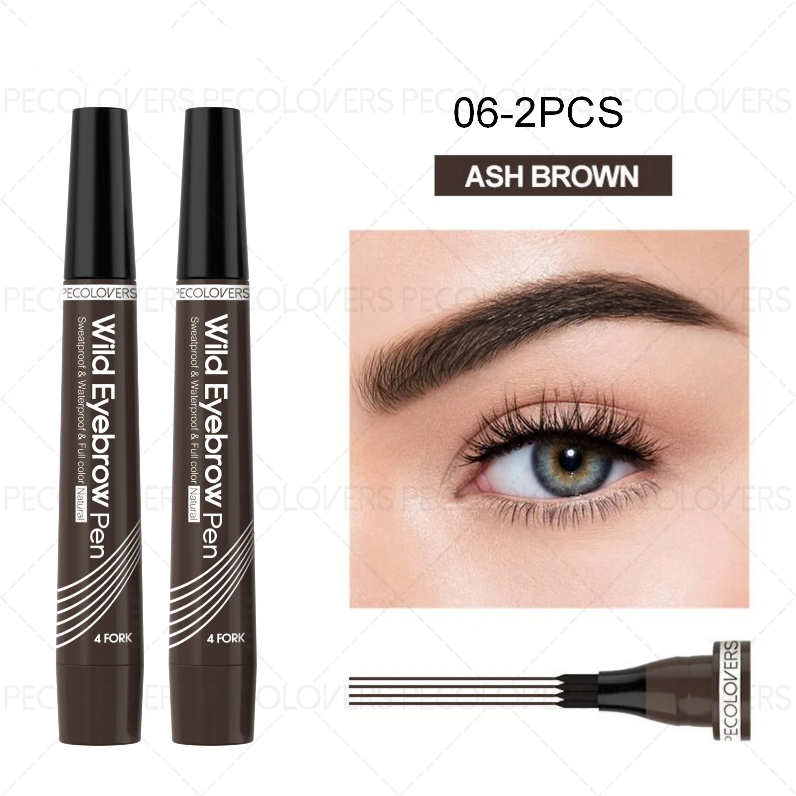 Waterproof 4-Tip Eyebrow Pen