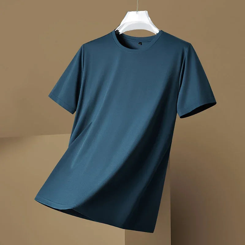 Summer Silk Crew Neck T-shirt