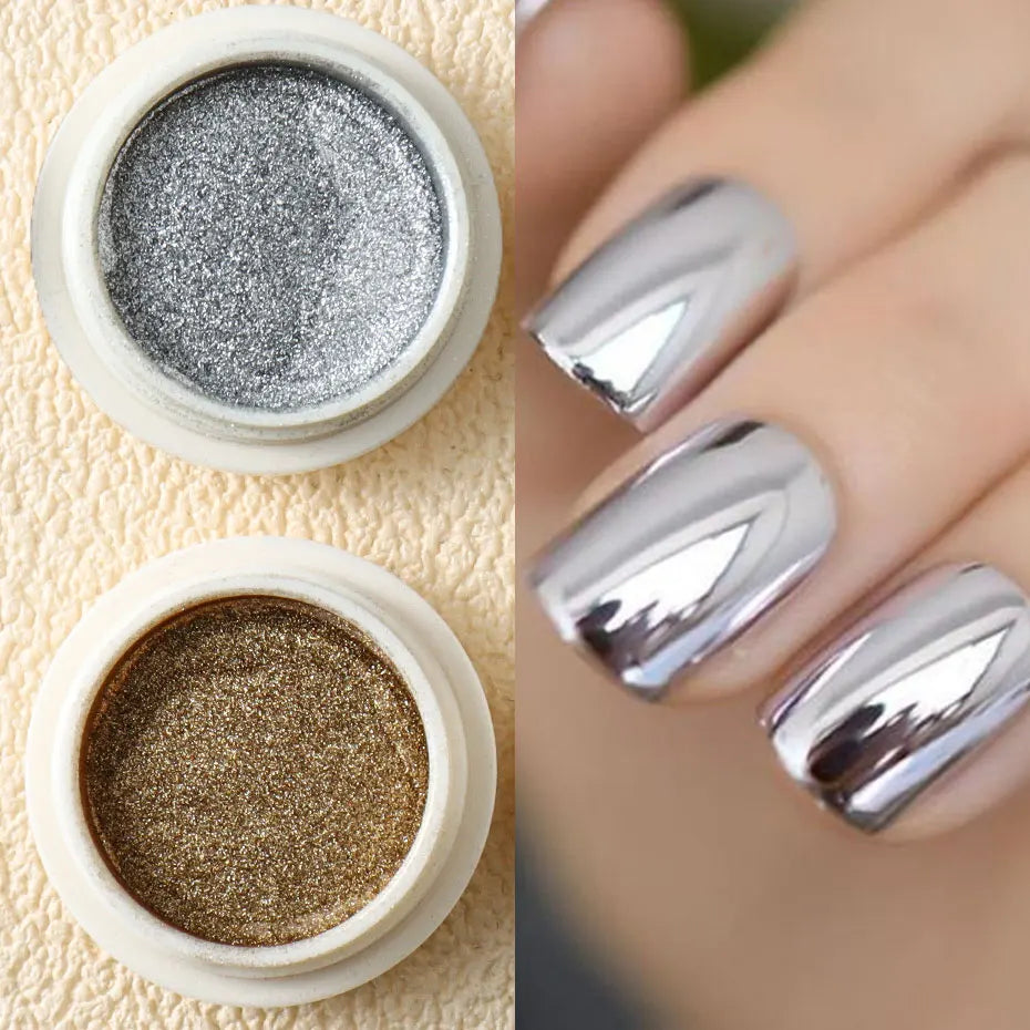 6-Color Metallic Mirror Chrome Glitter Powder