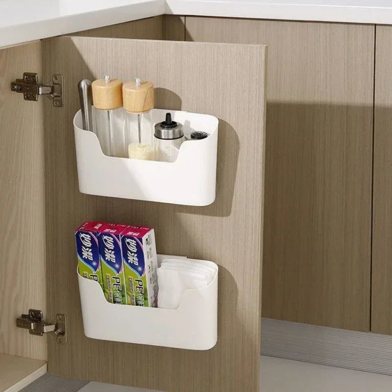 Wall-Mounted Adhesive Kitchen Storage Rack