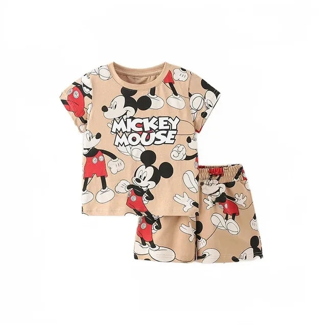 Summer Cartoon T-Shirt and Shorts Set