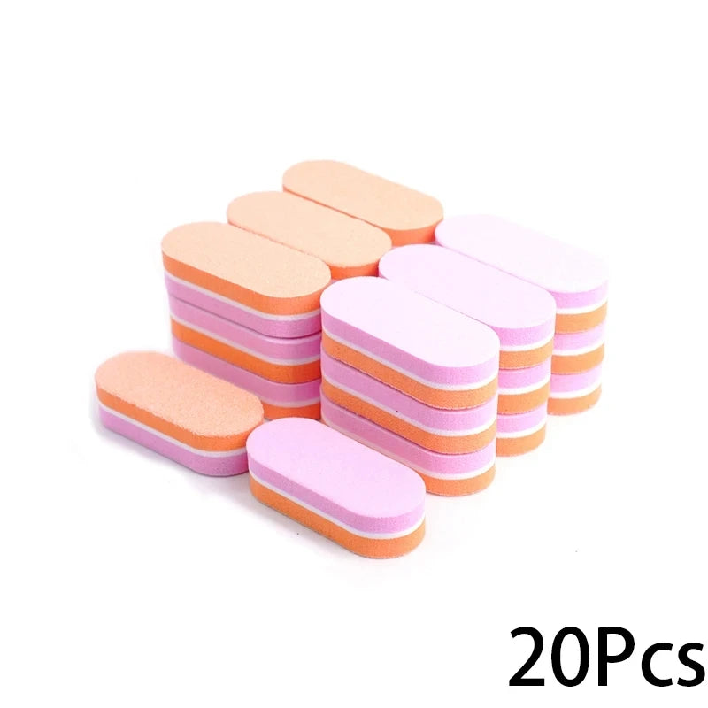 Mini Double-Color Nail Buffer Sponge Blocks