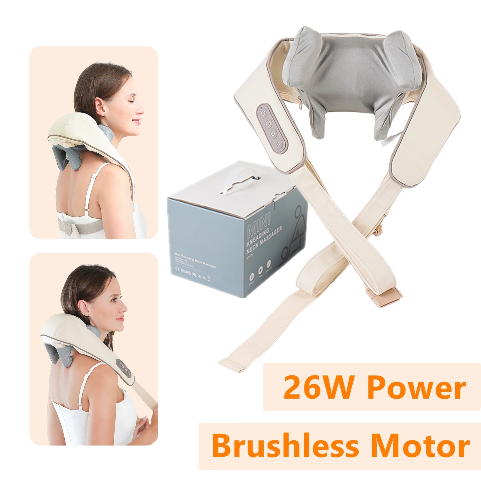 Wireless Brushless Motor Neck and Shoulder Massager Shawl