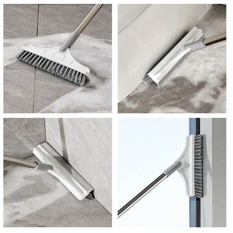 Bathroom Floor Brush with Long Handle for Tile Cleaning