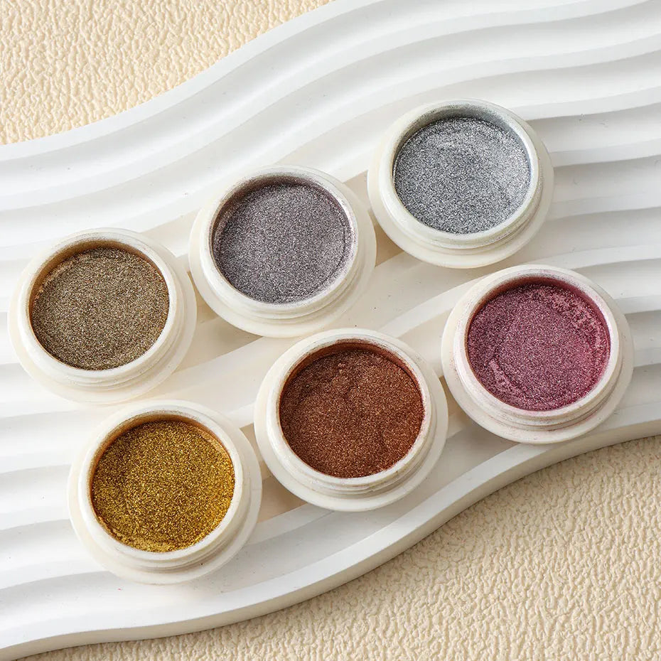 6-Color Metallic Mirror Chrome Glitter Powder