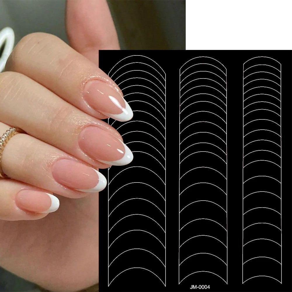 3D Self-Adhesive Airbrush Stencil Nail Stickers