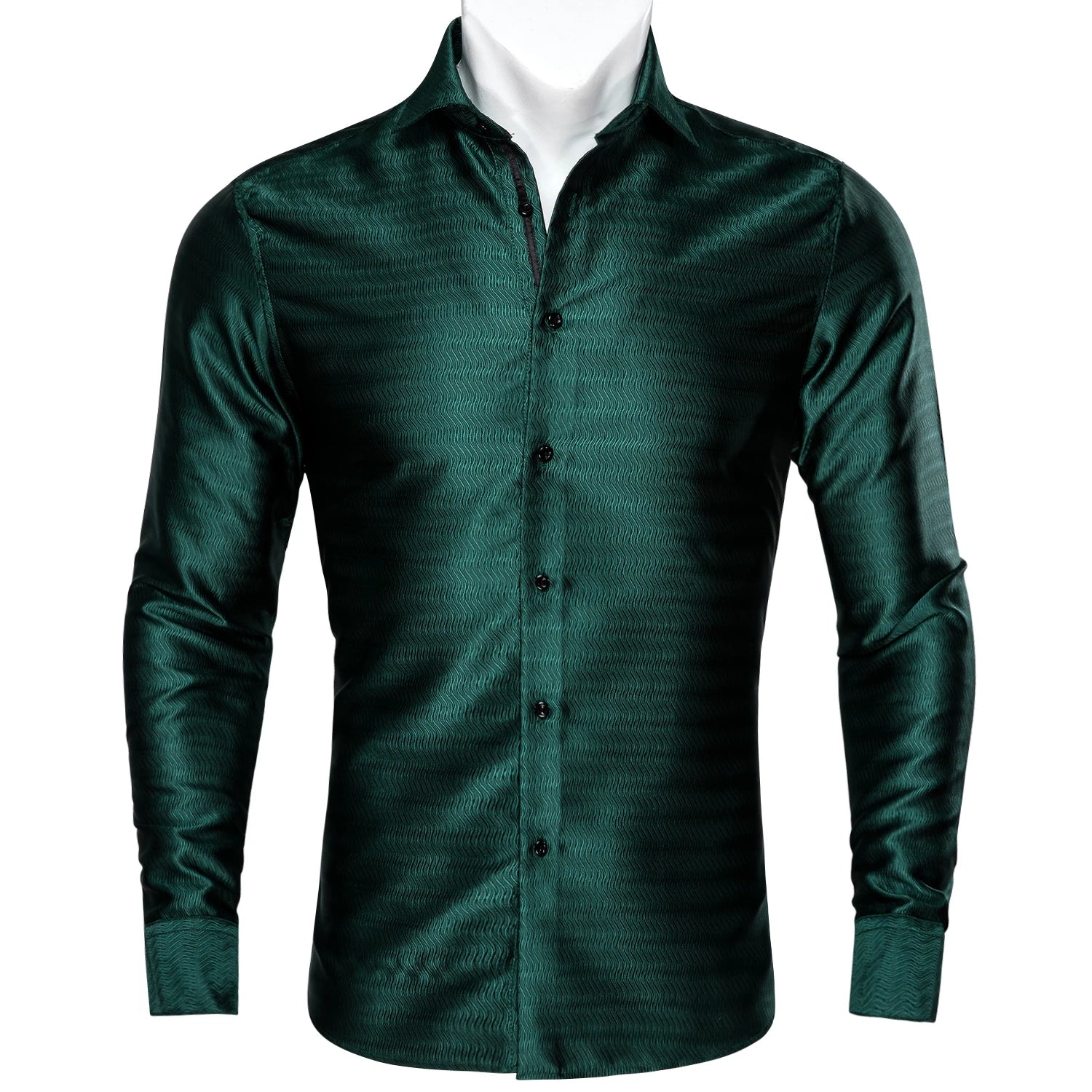 Luxury Green Silk Men’s Shirt