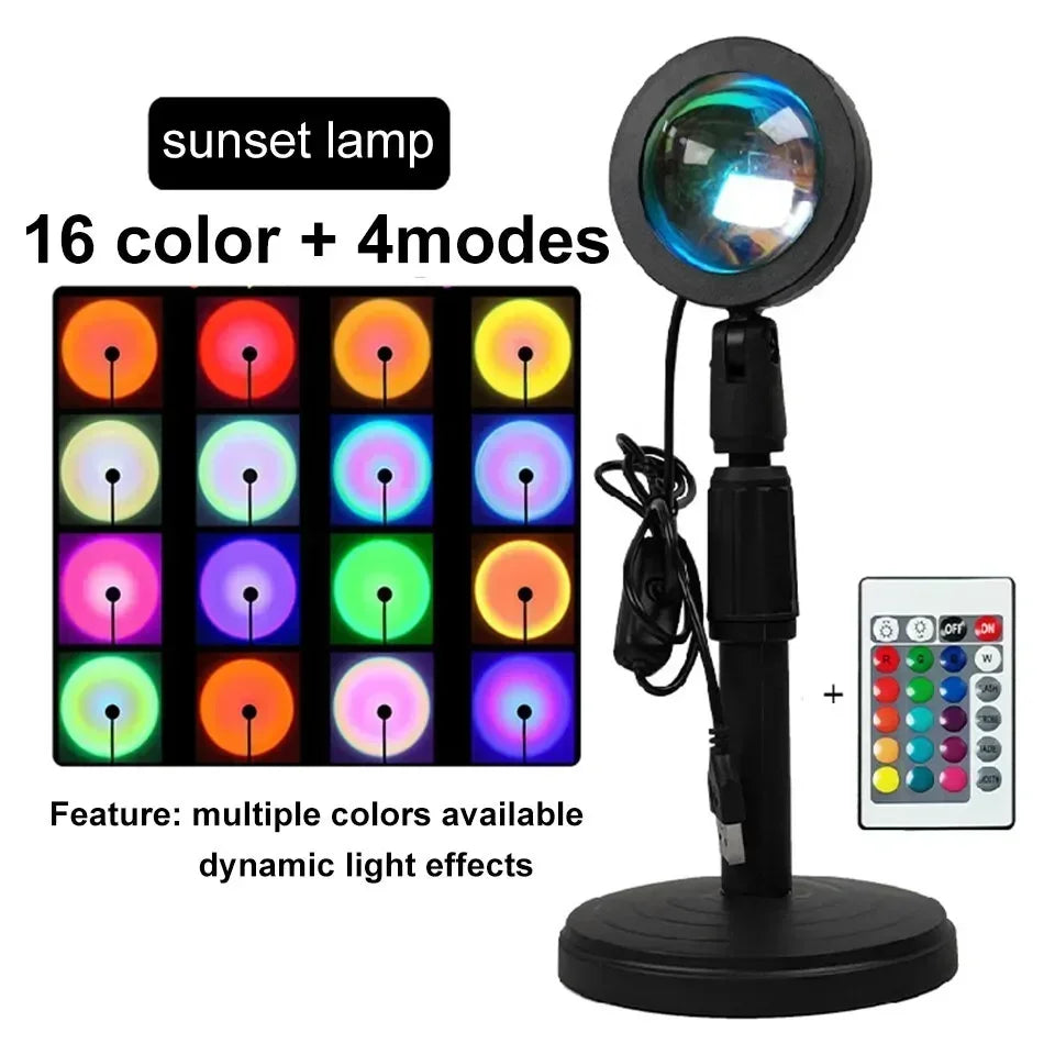 16-Color Sunset Projection Lamp