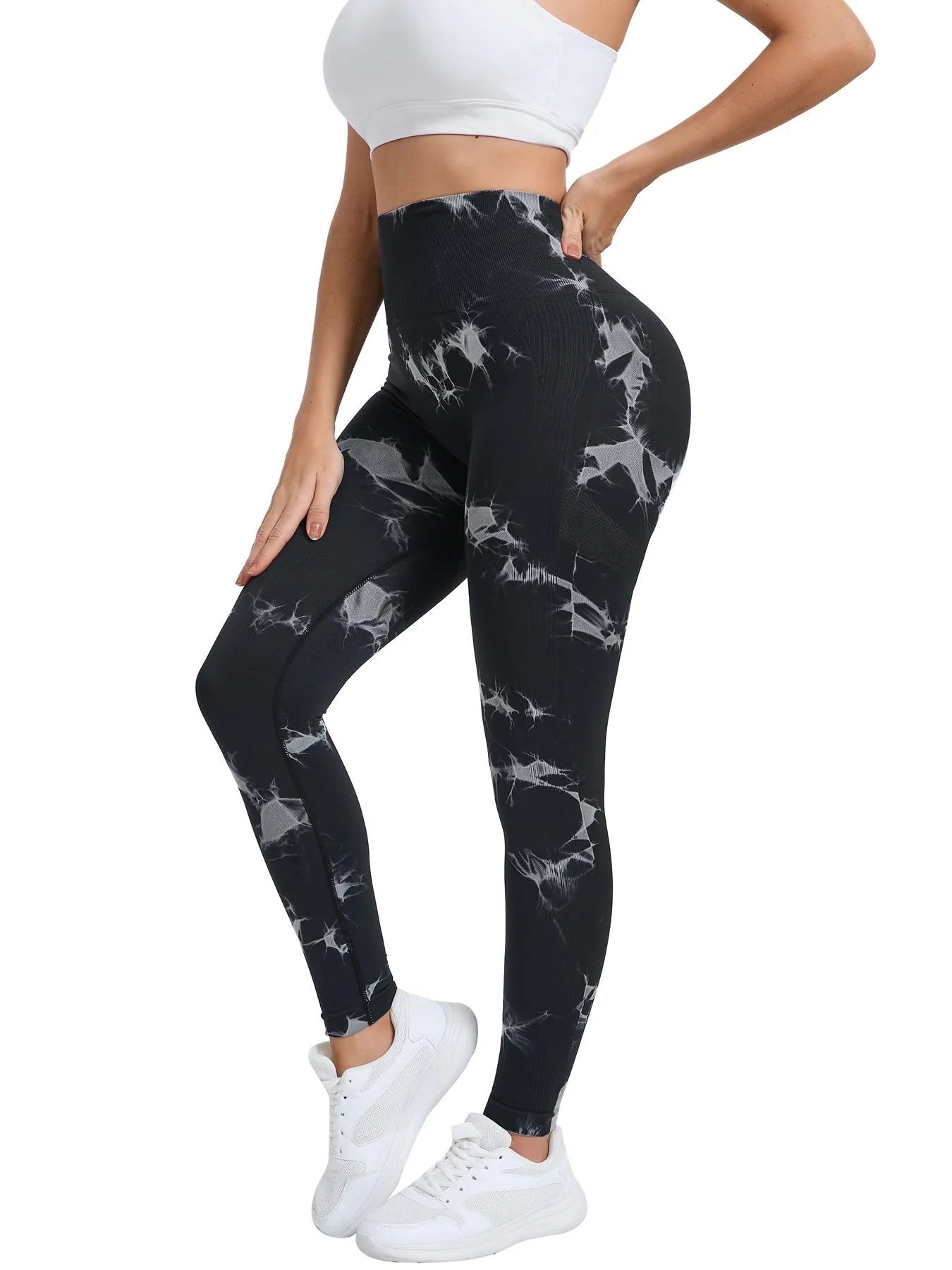 Tie-Dye High-Waist Seamless Yoga Fitness Leggings