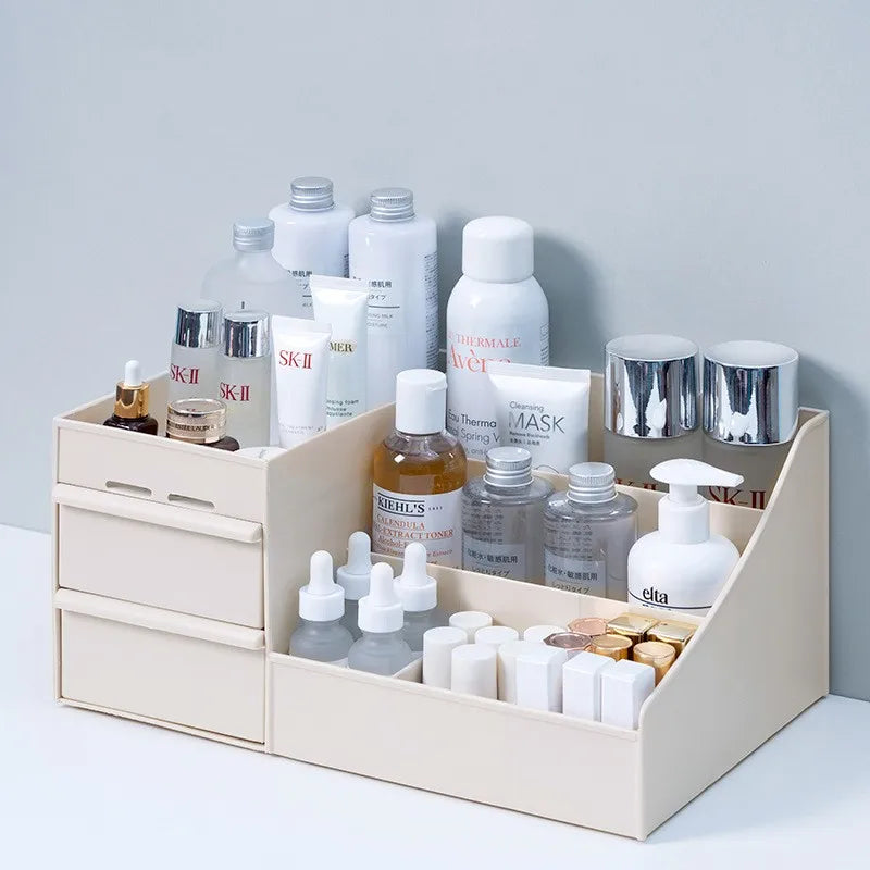 Large Capacity Makeup Organizer With Drawer Container