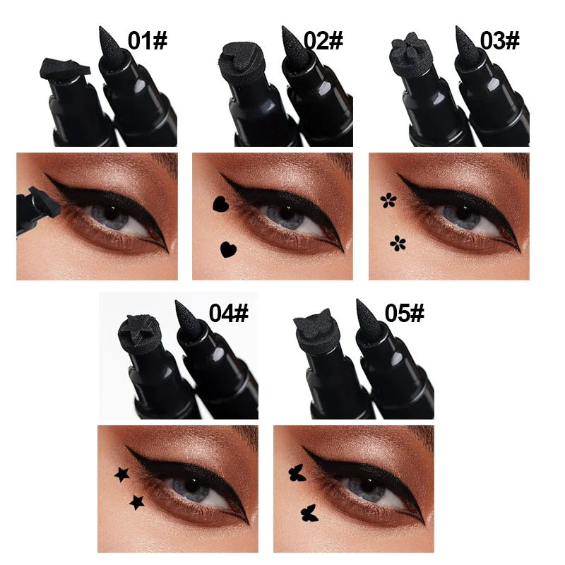 Double-Ended Waterproof Stamp Eyeliner Pen