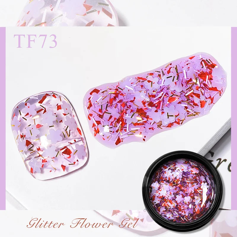 5ml Pink Dried Flower Gel Nail Polish