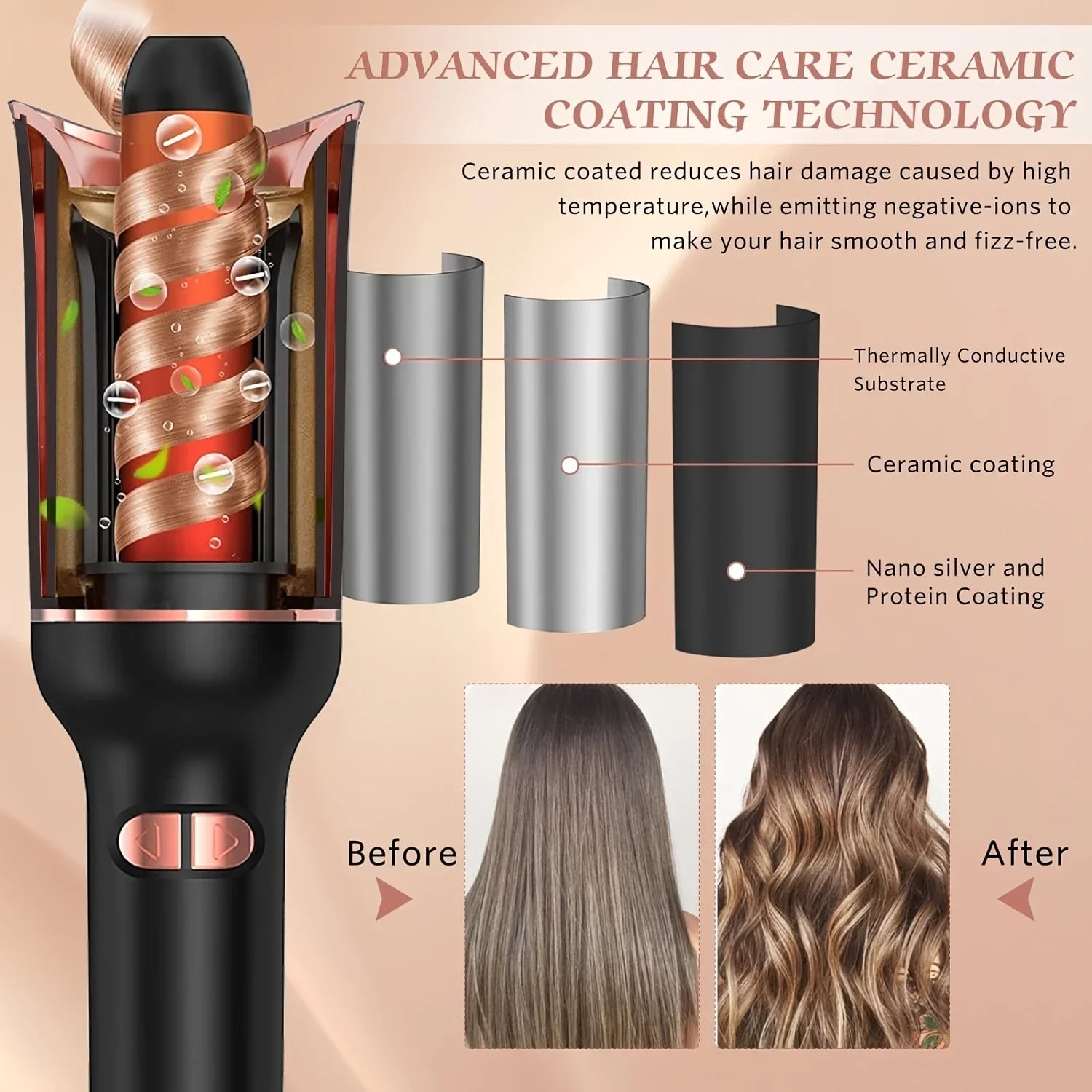 Automatic Ceramic Air Spin Hair Curler