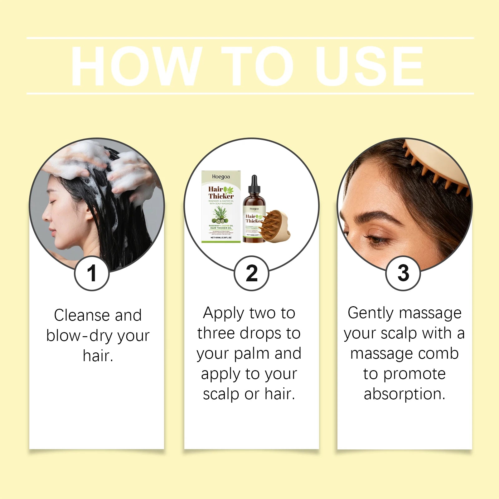 Natural Rosemary Castor Hair Oil