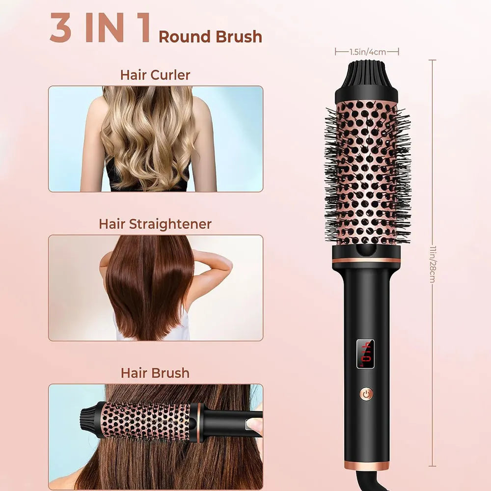 1.5-Inch Ceramic Ionic Heated Curling Brush