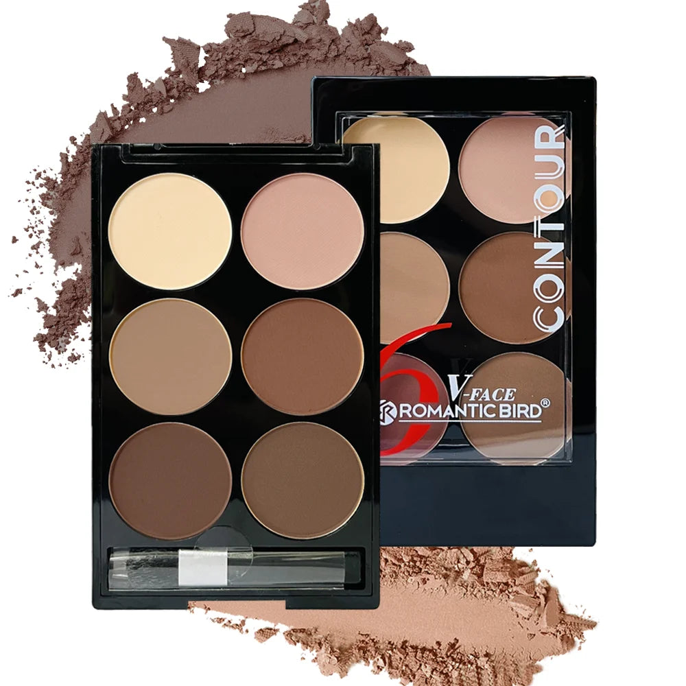 6-Color Contour and Highlight Palette with Brush