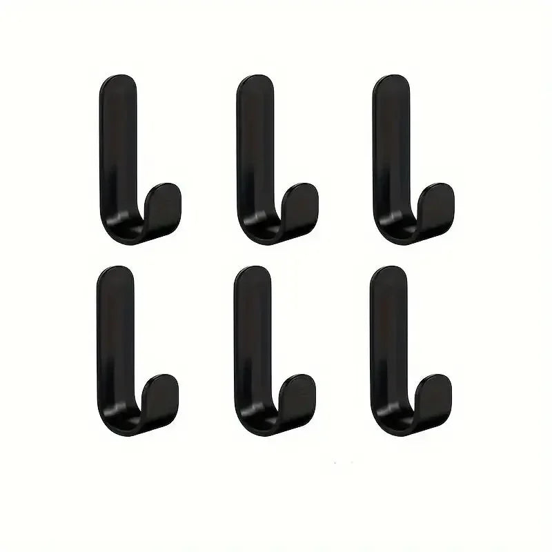 6-Pack Waterproof Self-Adhesive J-Hooks