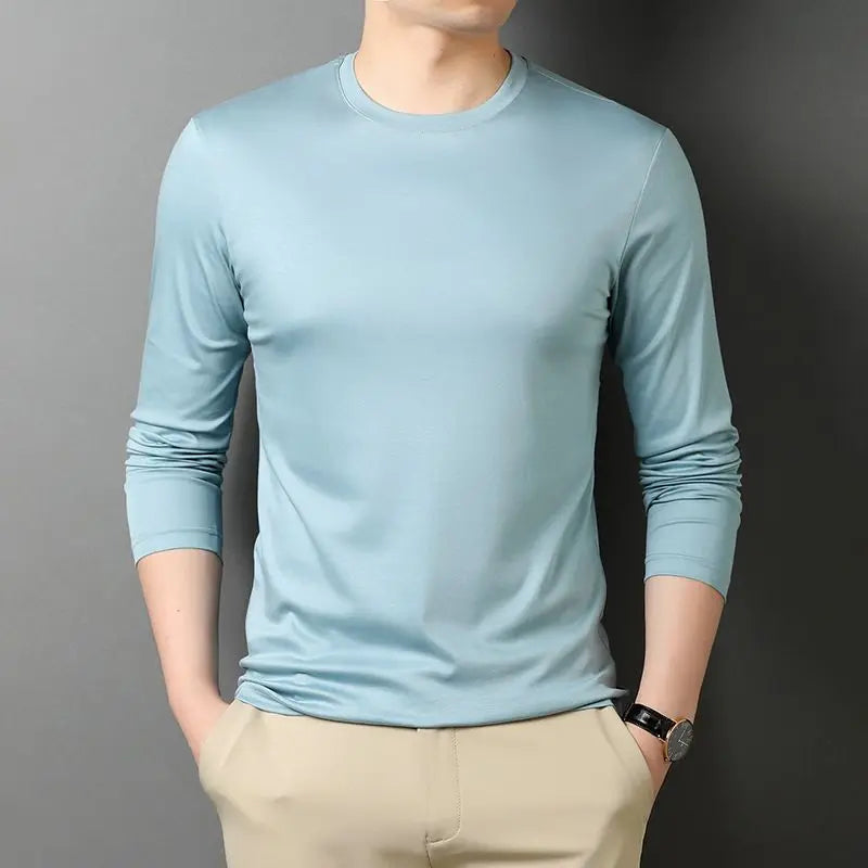 Silk Texture Long Sleeve T-Shirt