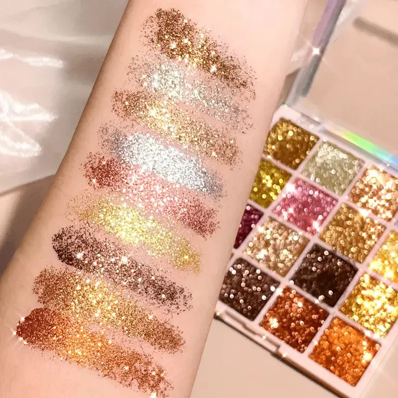 16-Color Glitter Eyeshadow Palette