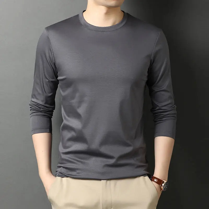 Silk Texture Long Sleeve T-Shirt