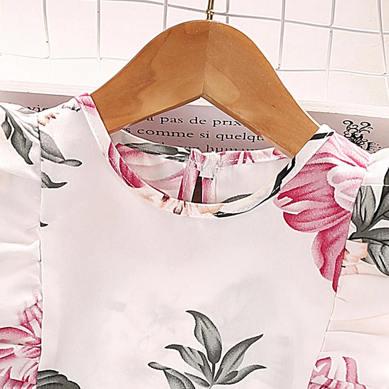 Summer Floral Baby Girl 2-Piece Clothing Set Sweet Style