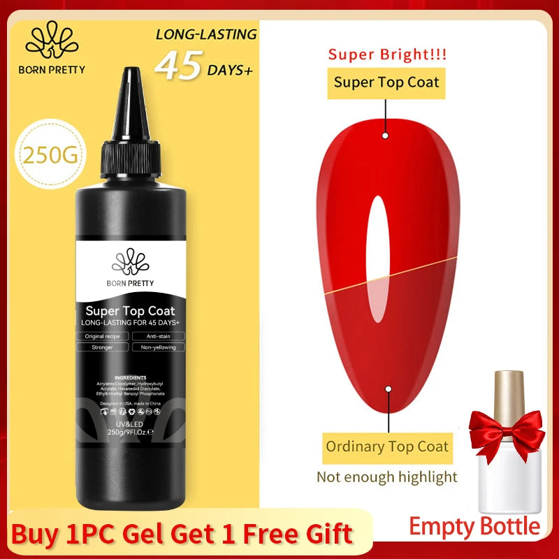 250g Super Top Coat Gel Nail Polish Set