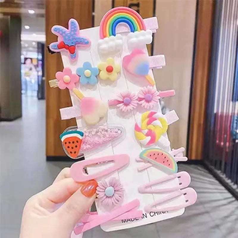 14-Piece Cartoon Baby Hair Clips Set