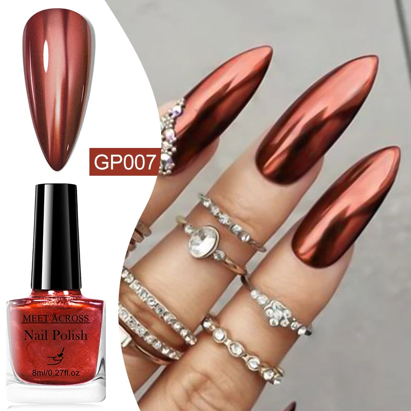 Metallic Mirror-Effect Fast-Dry Nail Polish