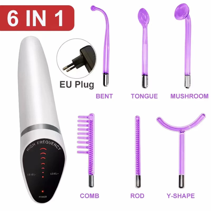 6-in-1 High Frequency Neon Electrode Wand