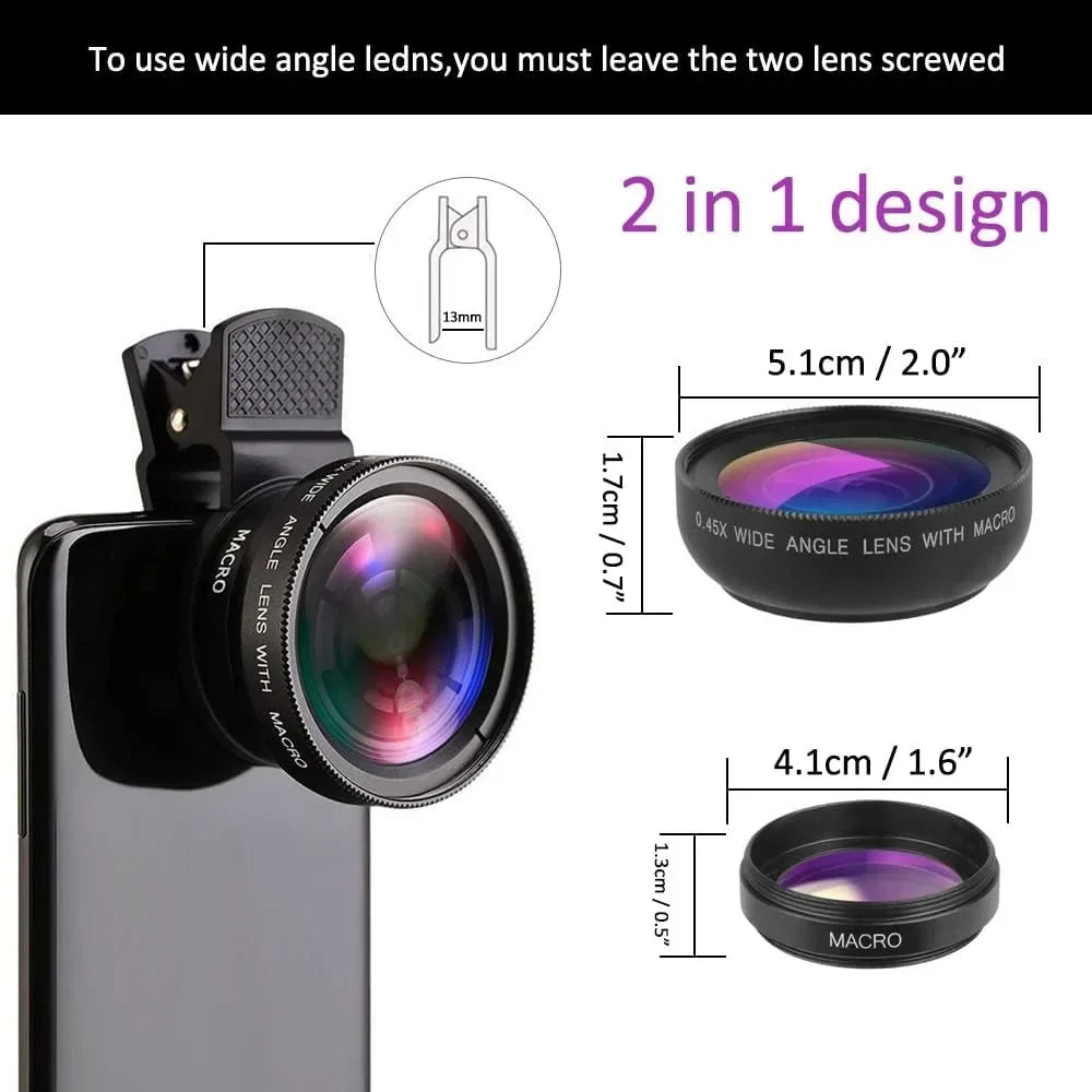 2-in-1 Mobile Lens Clip