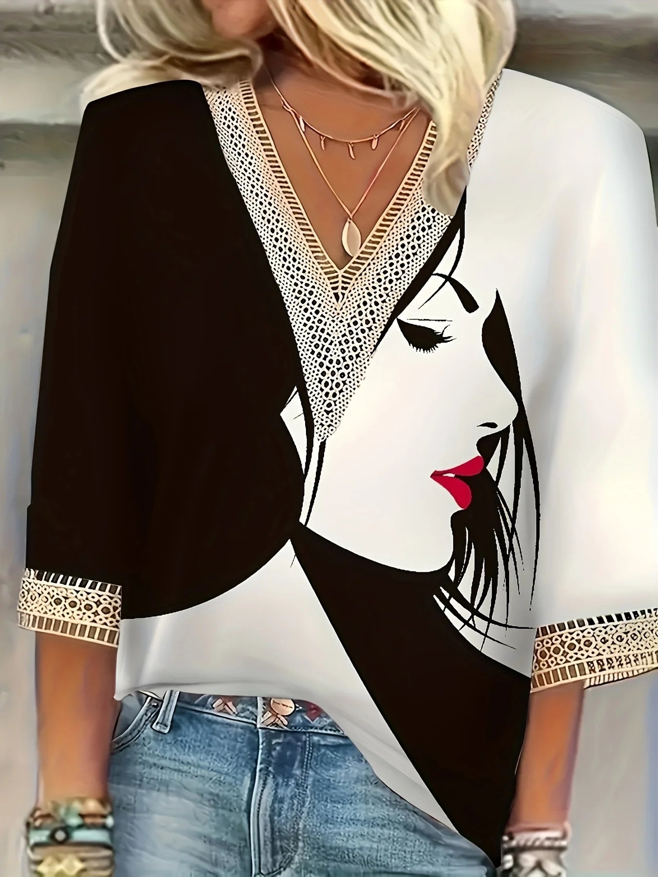 Elegant Plus Size Loose Long Sleeve Casual Shirt