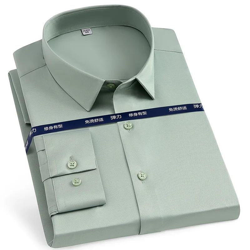 Premium Ice Silk Long-Sleeved Shirt