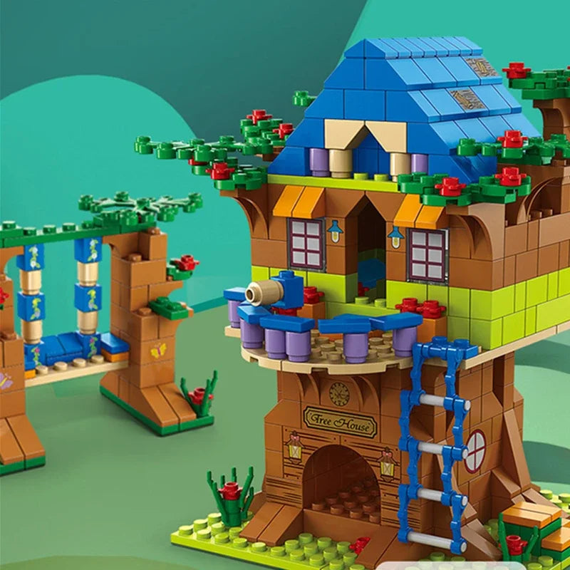 6-in-1 Treehouse Castle Building Blocks Set