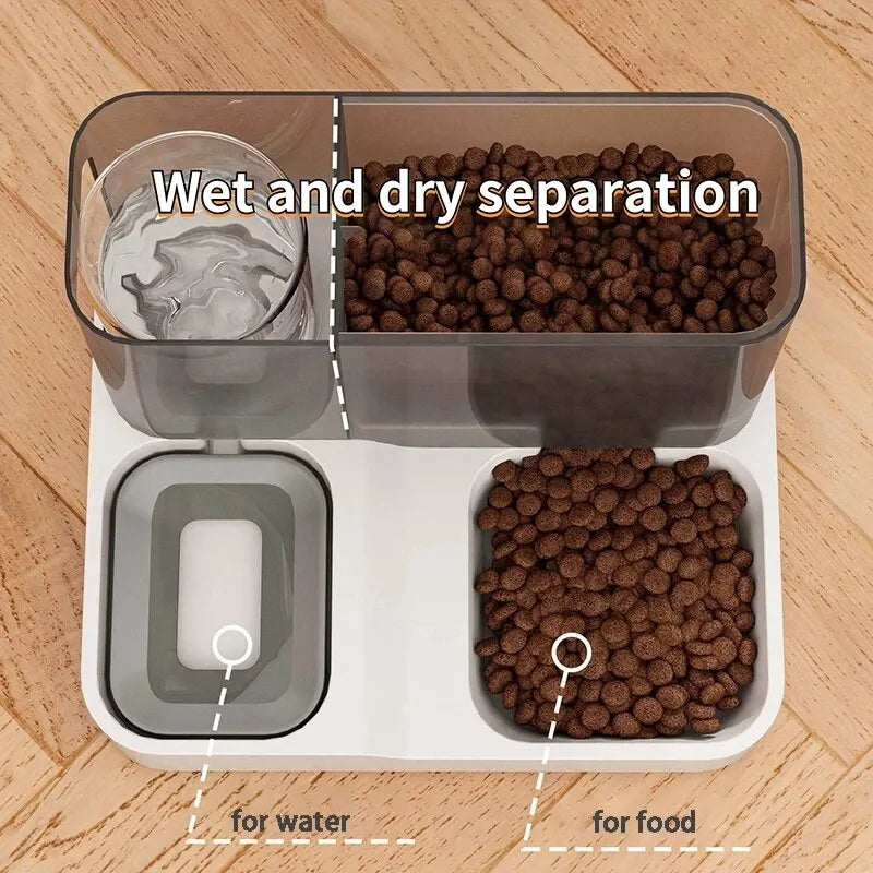 Automatic Cat Food and Water Dispenser for Convenient Feeding