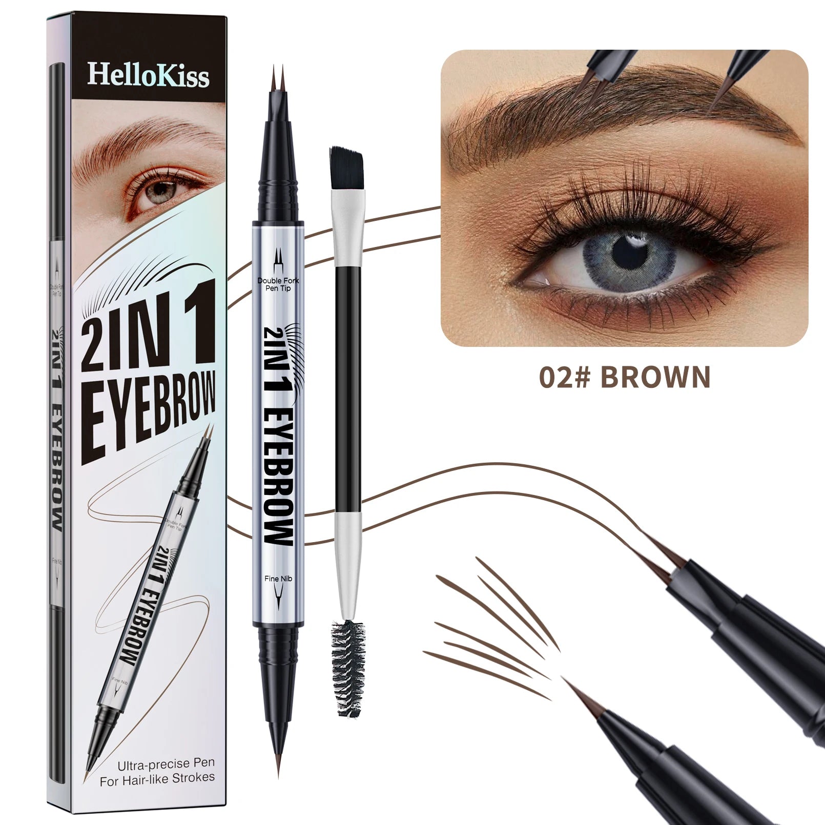 Waterproof Dual-Tip Eyebrow Pencil