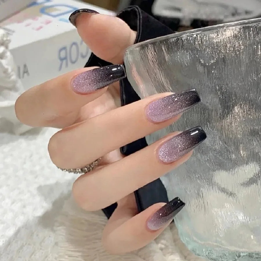 Galaxy Starlight Cat’s Eye Press-On Nails