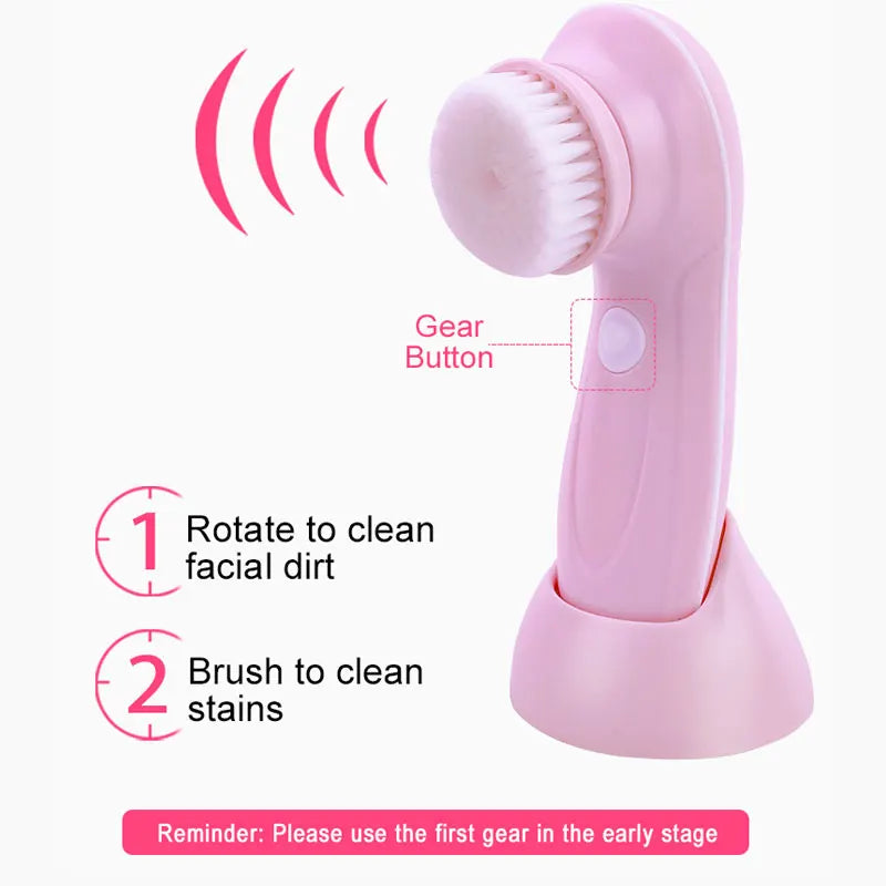 3-in-1 Electric Facial Cleansing Brush