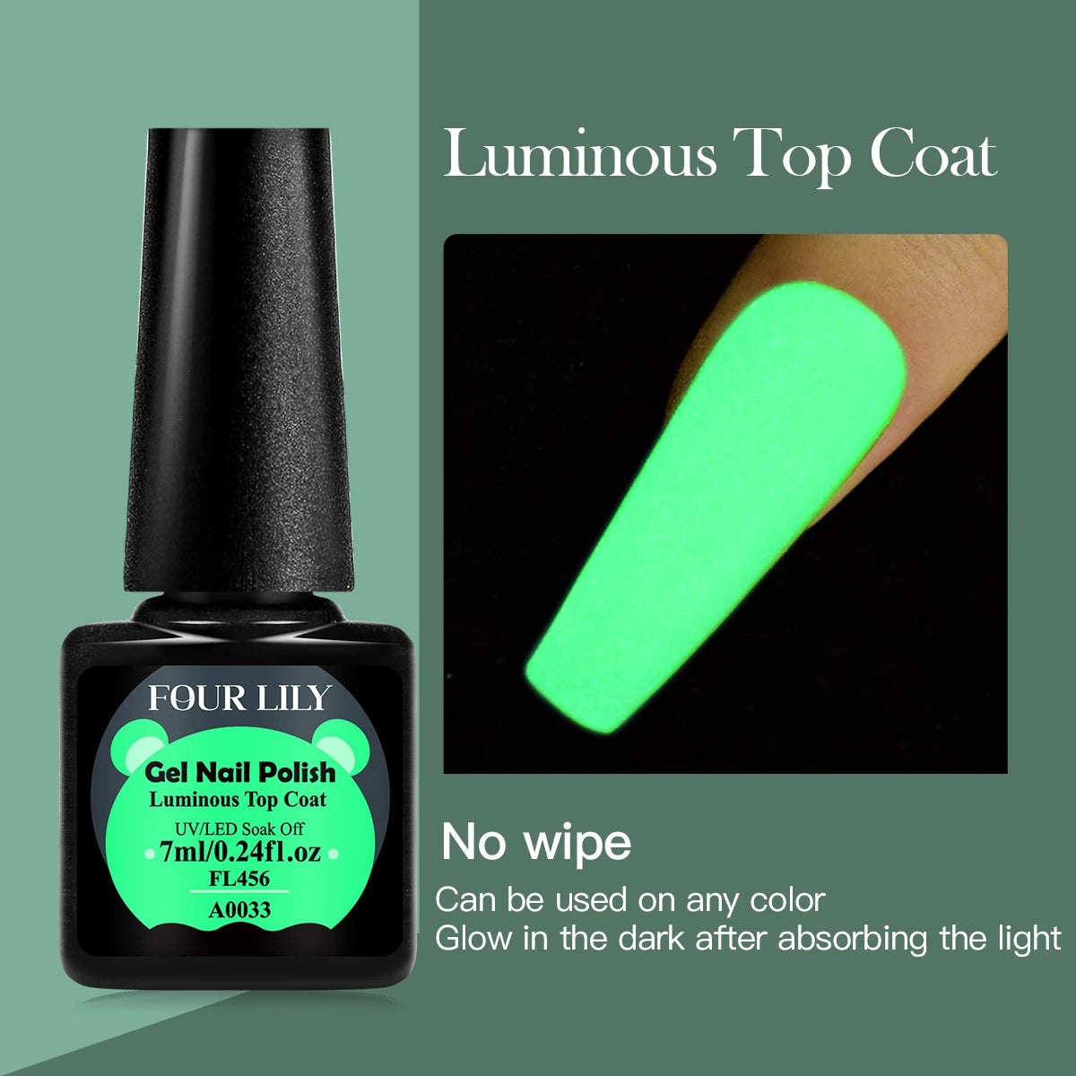 Glow-in-Dark Luminous Top Coat Gel Polish