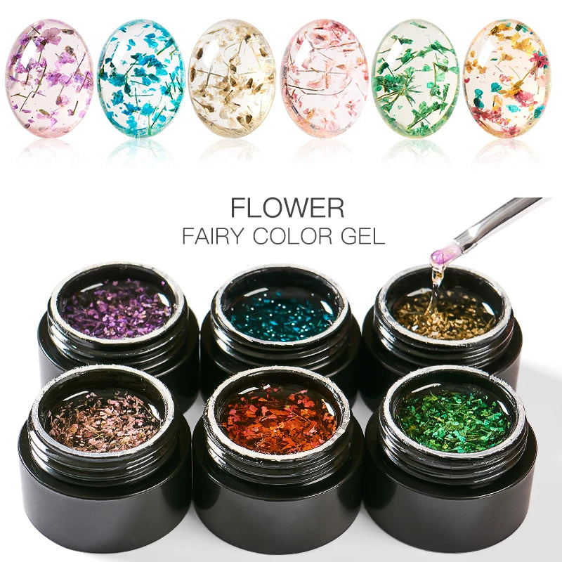 5ml Pink Dried Flower Gel Nail Polish