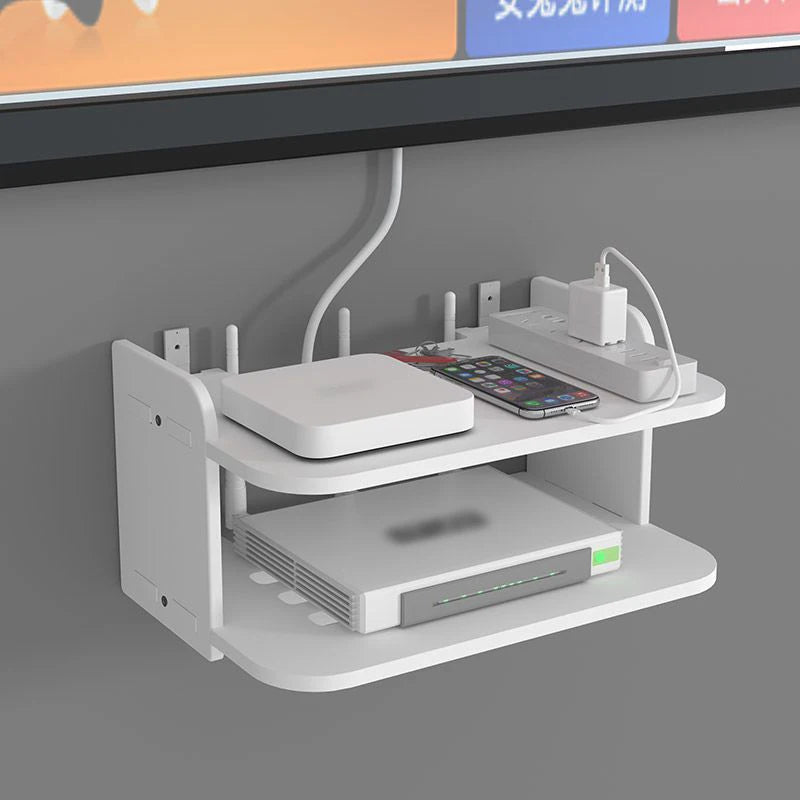 Wall-Mounted WiFi Router Shelf