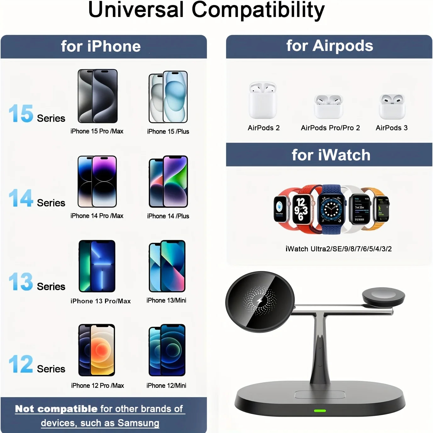 100W Magnetic Wireless Charger Stand