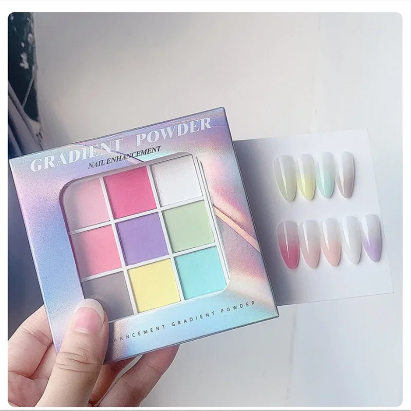 9-Color Solid Nail Powders