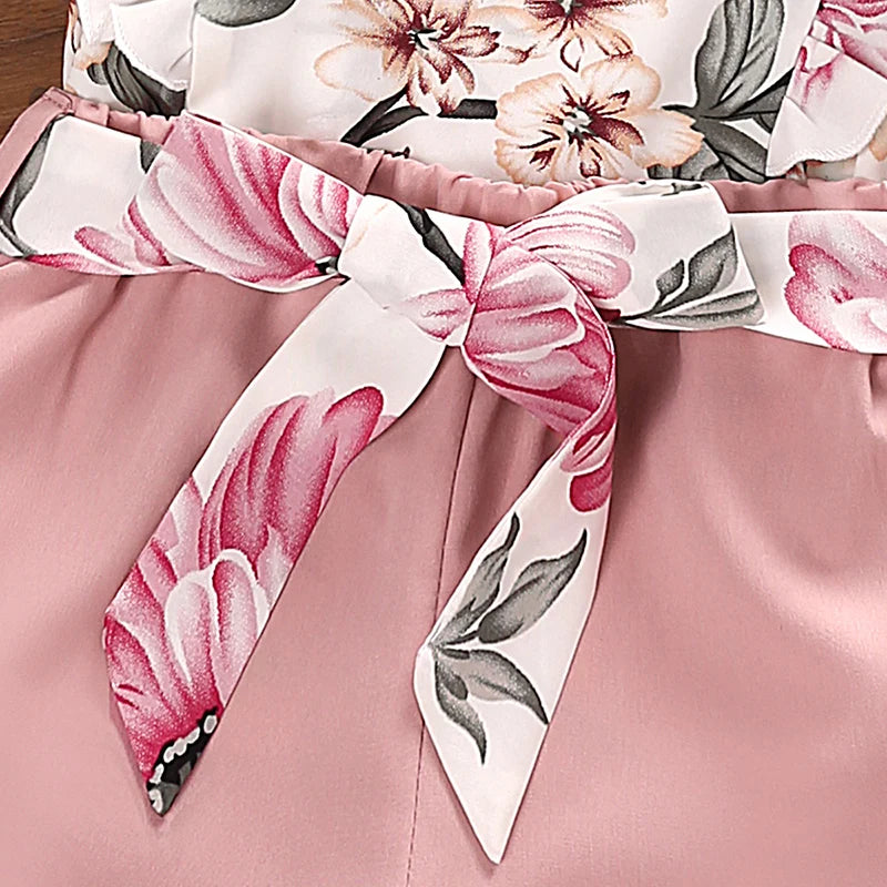 Summer Floral Baby Girl 2-Piece Clothing Set Sweet Style